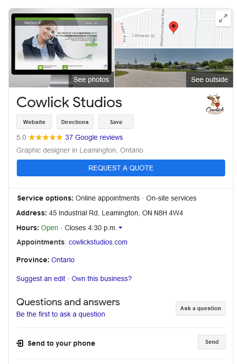 Google My Business Profile