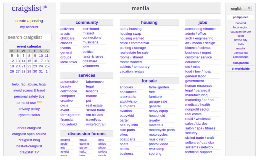 Craigslist Site Example Great Website Design Cowlick Studios