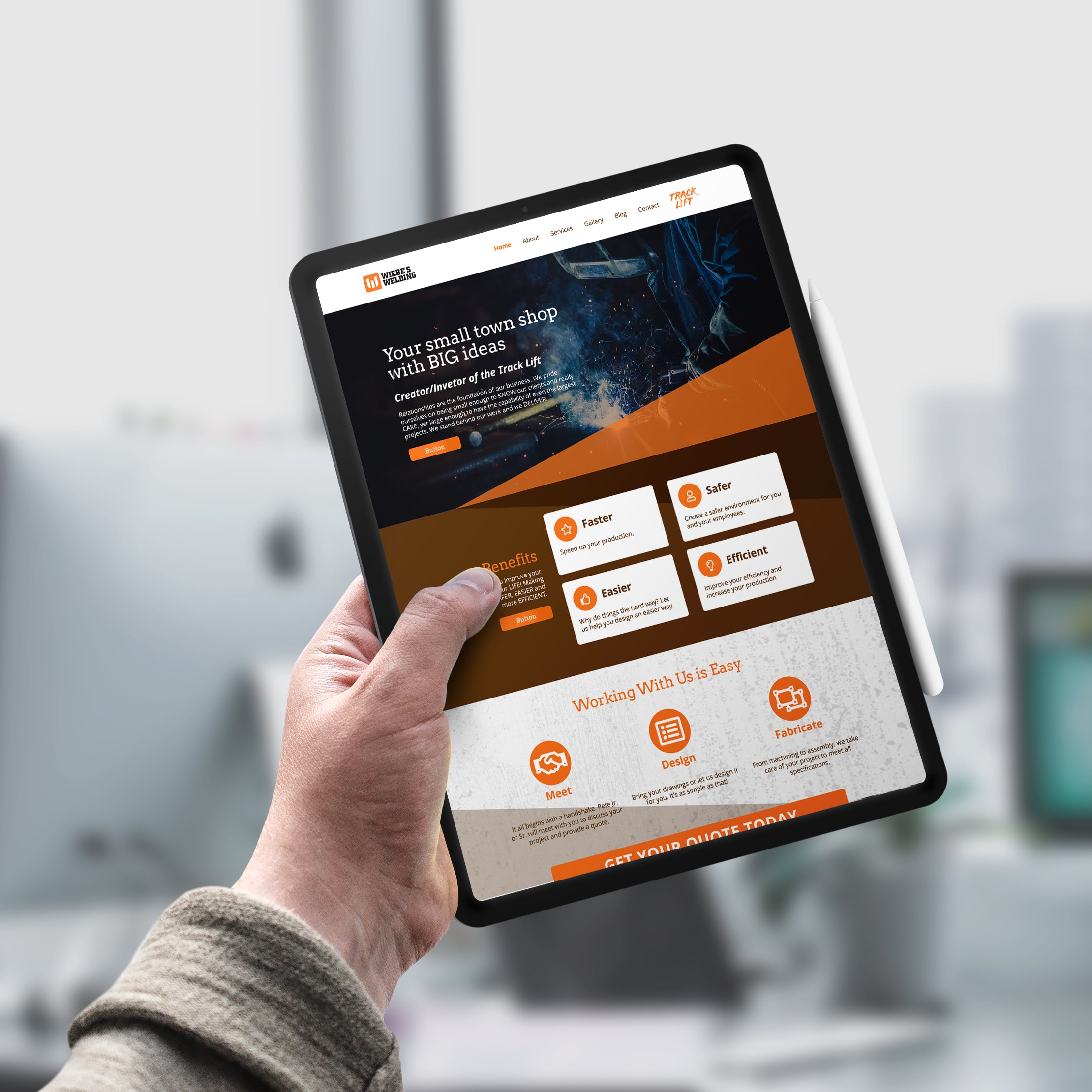 Weibe's Welding - Website Design Leamington Cowlick Studios