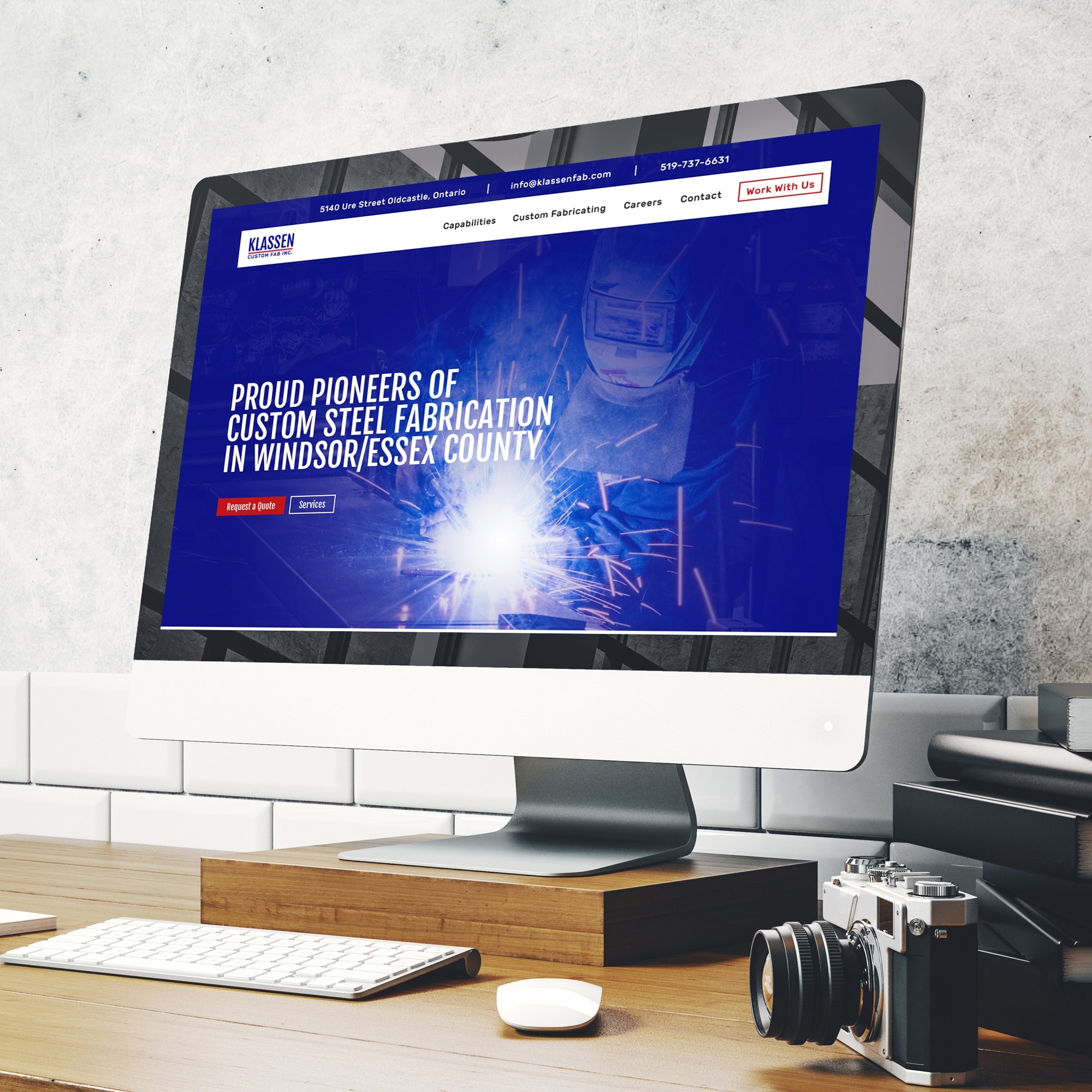 Klassen Fabricating Website Design Windsor by Cowlick Studios