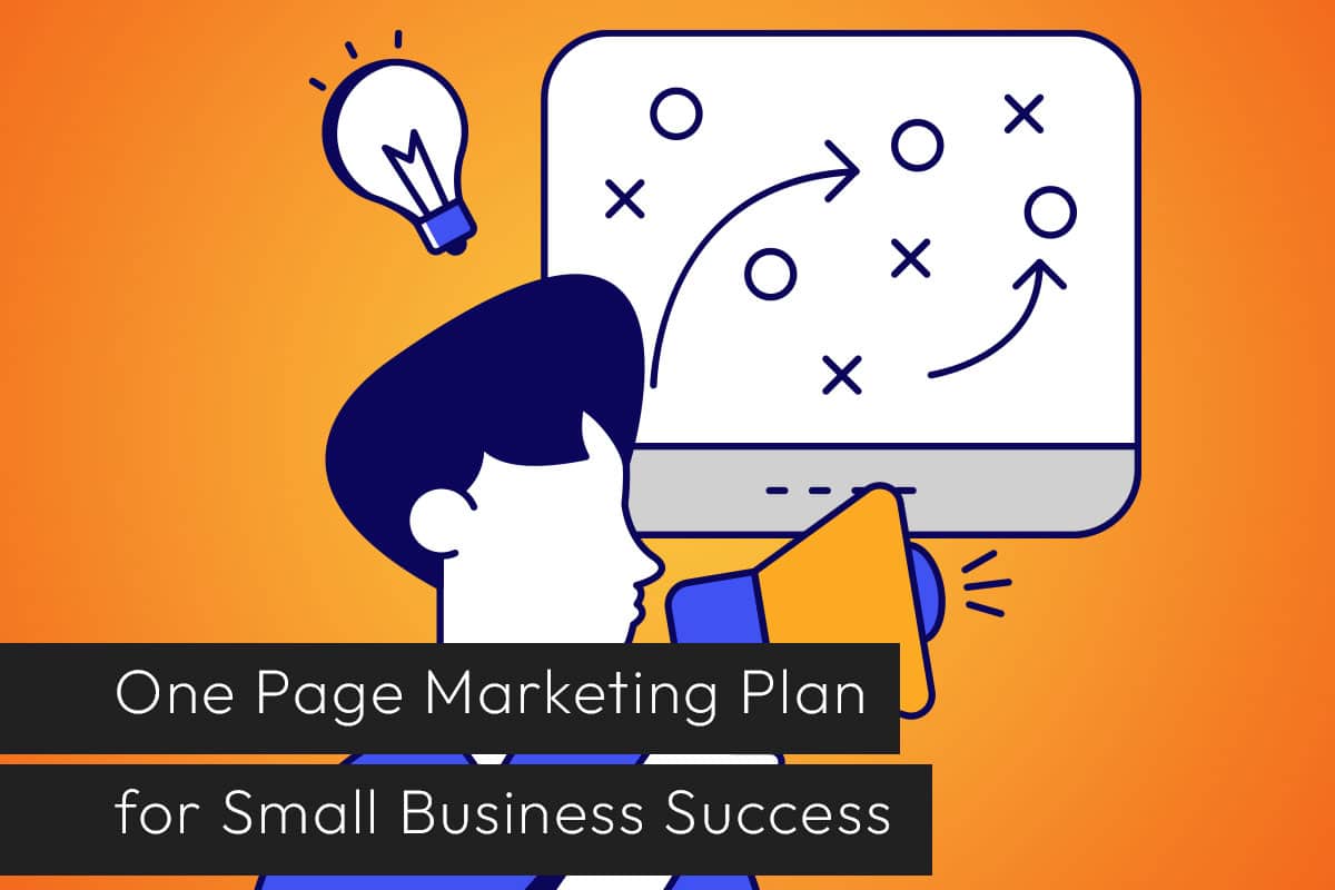 one page marketing plan graphic